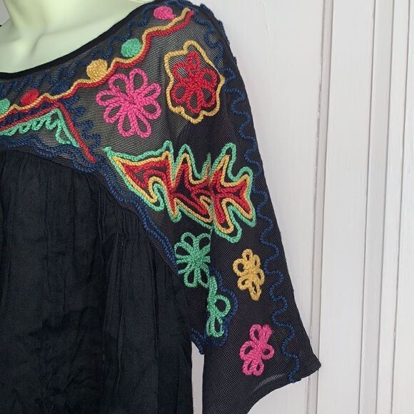 NWT Free Generation black boho blouse - Picture 2 of 9